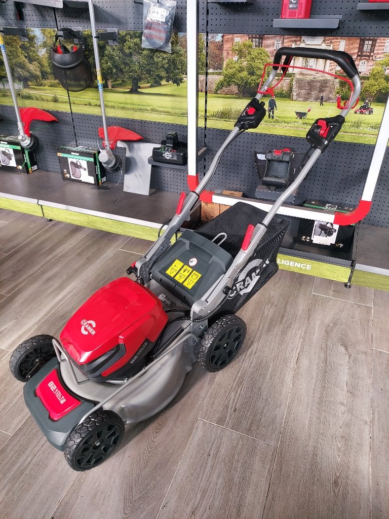 Cramer 48v en 82v grasmaaiers met gratis extra accu erbij, Tuin en Terras, Grasmaaiers, Nieuw, Accu-grasmaaier, 50 cm of meer