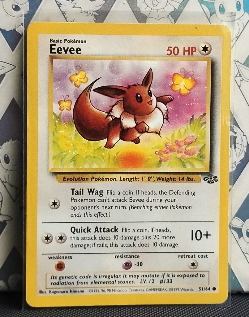 Ju51 Eevee Pokemon Jungle Wotc, Verzenden, Zo goed als nieuw, Losse kaart