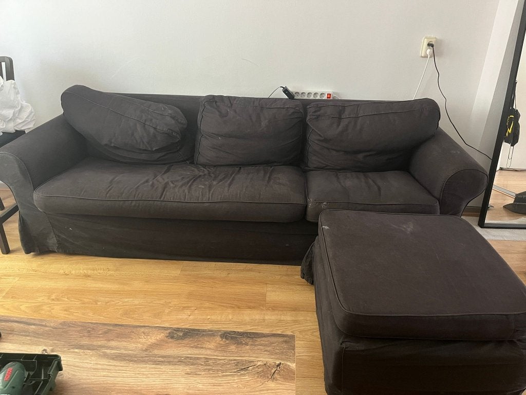 Bank, Huis en Inrichting, Banken | Bankstellen, Ophalen, Gebruikt, 75 tot 100 cm, Rechte bank