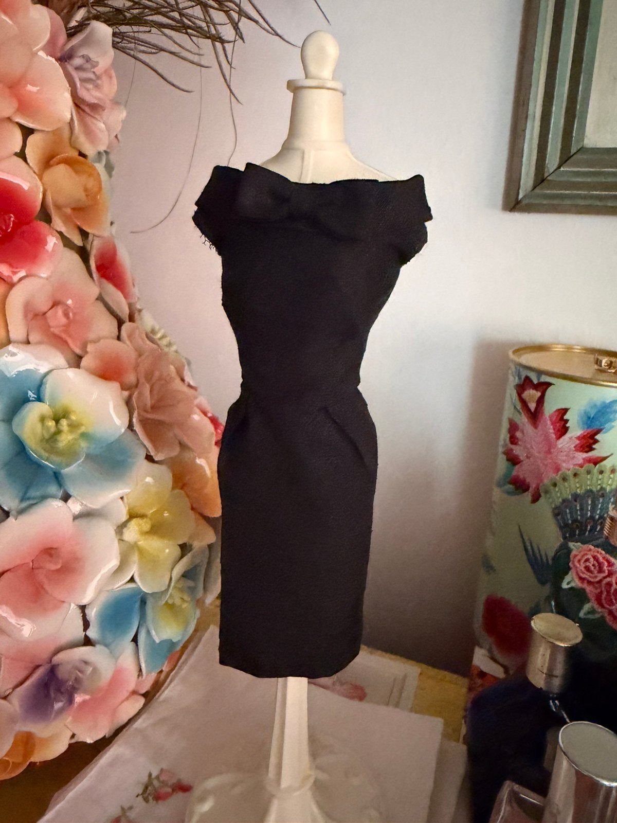 Barbie vintage Sheath dress black zwart jurkje, Verzamelen, Ophalen of Verzenden, Zo goed als nieuw, Kleertjes