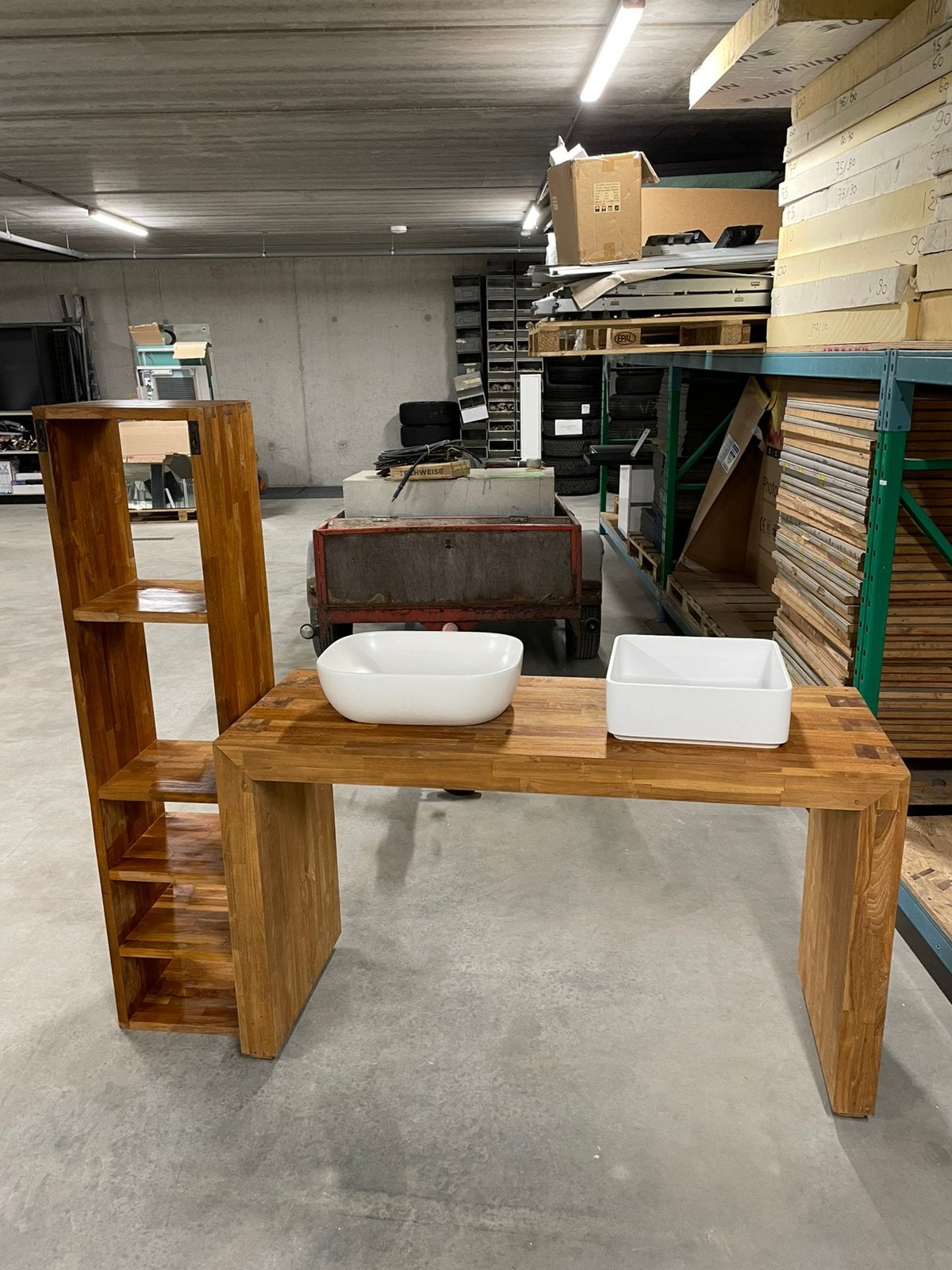 Houten tafel met kast, Huis en Inrichting, Ophalen, Nieuw