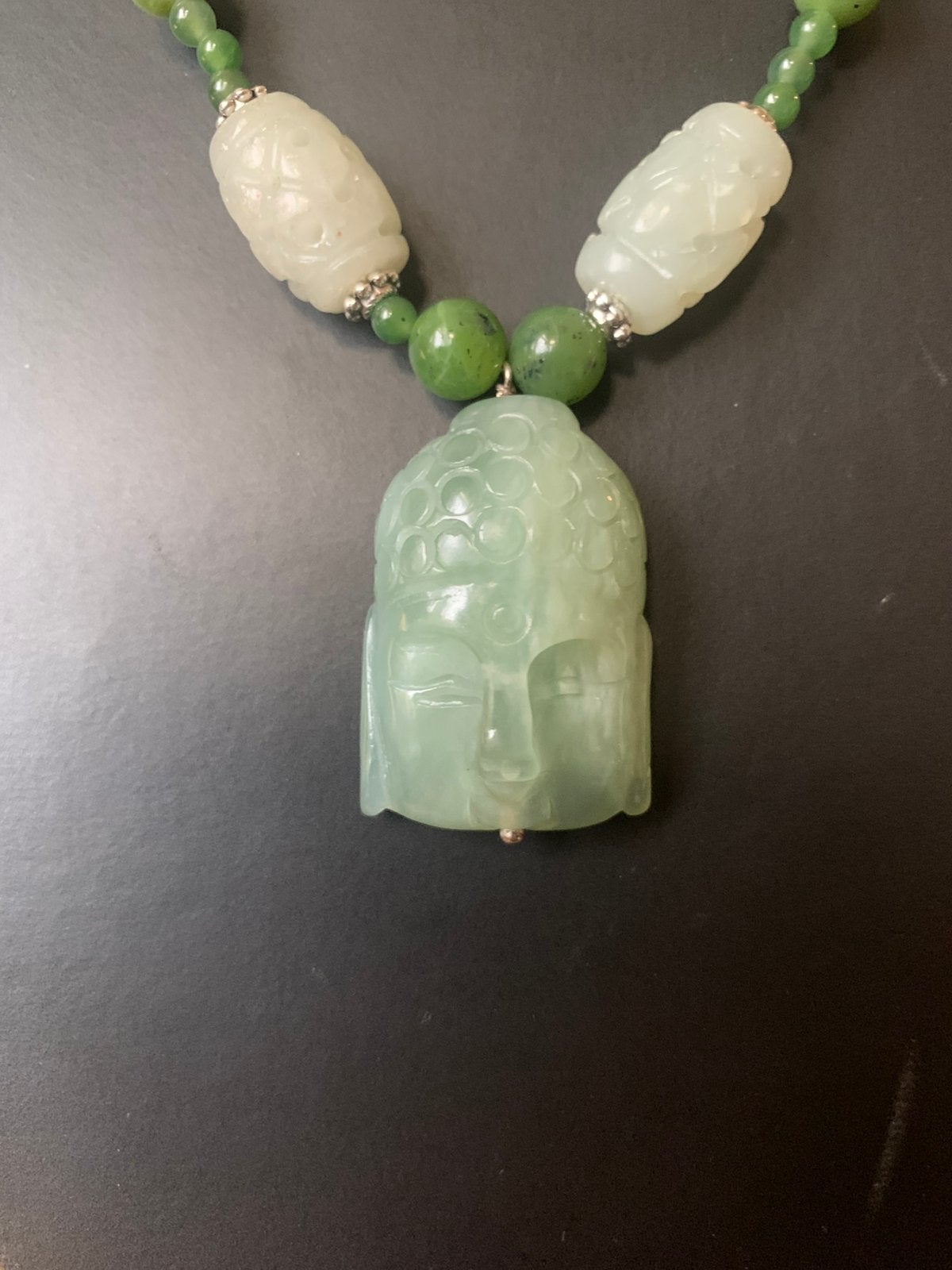 Jade boeddha hanger beschermt geluk amulet magie power, Magnolia11, Nieuw, Ophalen of Verzenden, Steen of Mineraal