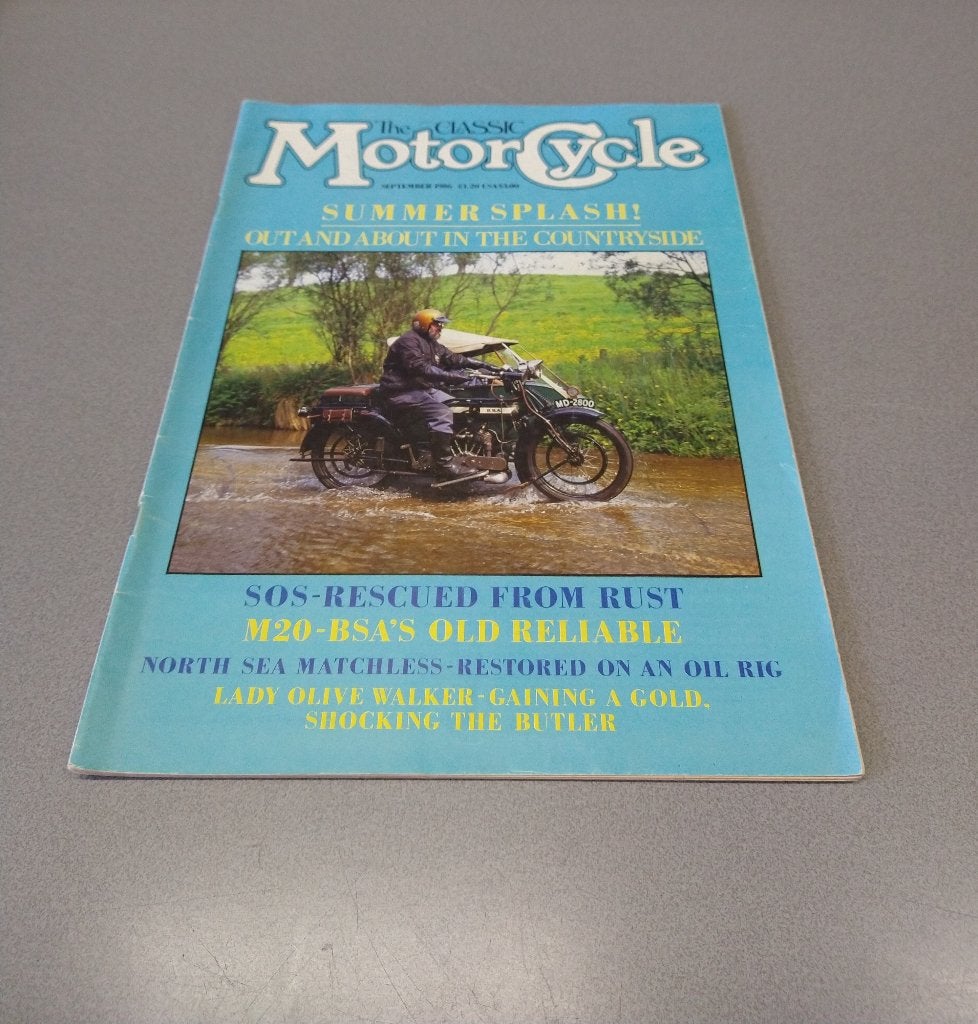 The Classic Motorcycle september 1986, Boeken, Motoren, Ophalen of Verzenden, Gelezen