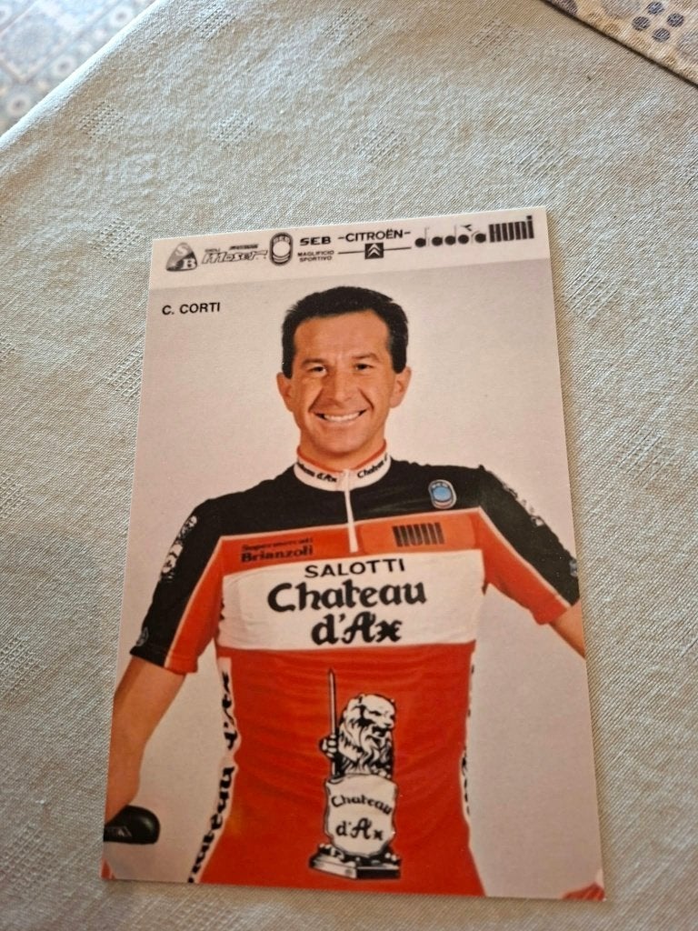 REPRO : Claudio Corti / Château d'Ax 1988, Ophalen of Verzenden, Zo goed als nieuw, Overige sporten, Poster, Plaatje of Sticker