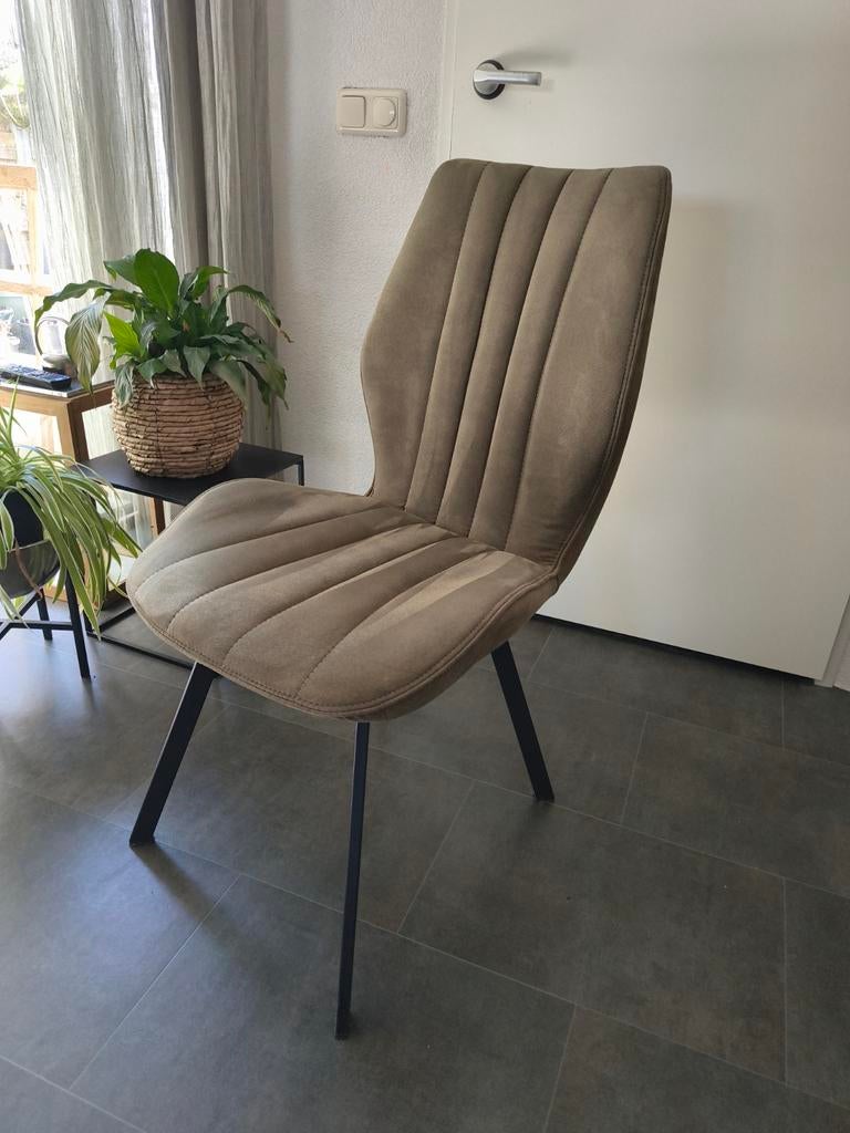 5 eetkamerstoelen microleder forest, Huis en Inrichting, Ophalen, Overige kleuren, Zo goed als nieuw, Vijf, Zes of meer stoelen