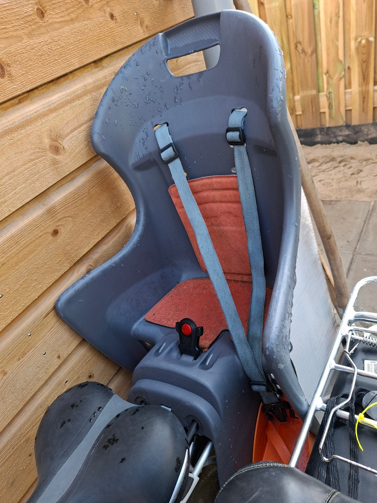 Fietsstoeltje kinderstoel achterstoeltje polisport zitje, Ophalen, Achterzitje, Voetsteuntjes, 0 t/m 18 kg