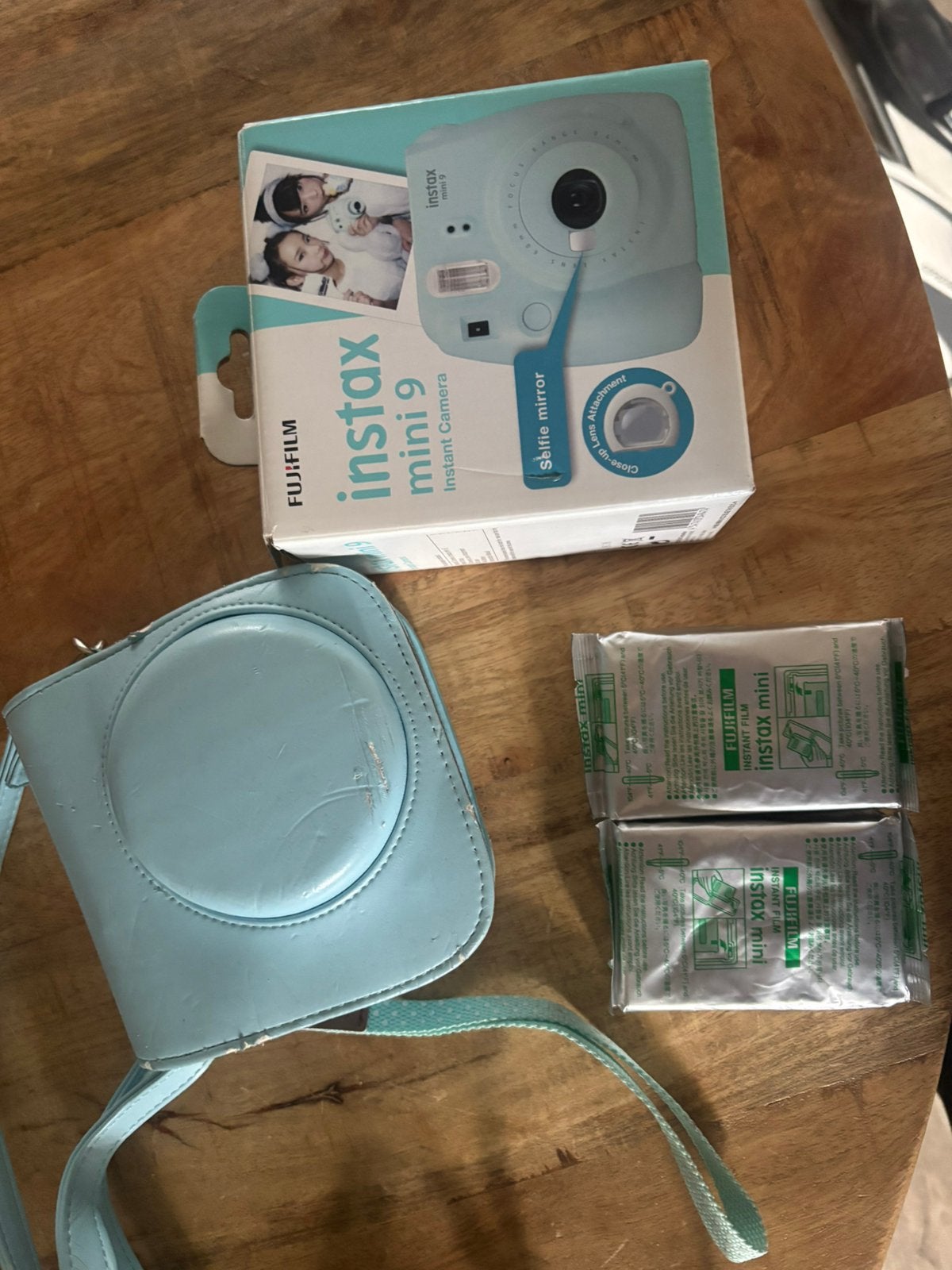 Ice blue Fujifilm Instax Mini 9, Instant camera, Ophalen of Verzenden, Zo goed als nieuw, Fujifilm