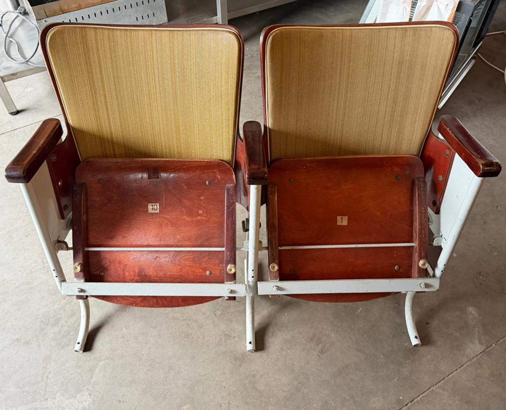 Vintage Bioscoopstoelen / Theaterstoelen – Set van 2, Ophalen