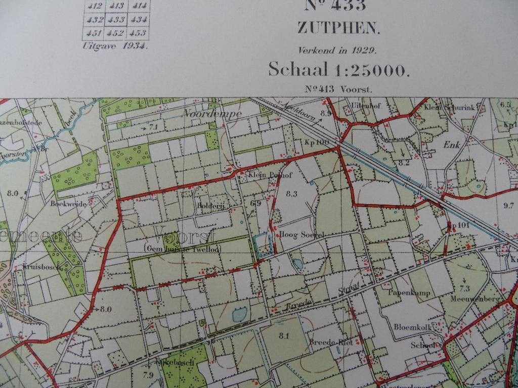 36 Zutphen Hal Hoven  Foto litho 1934, Ophalen of Verzenden