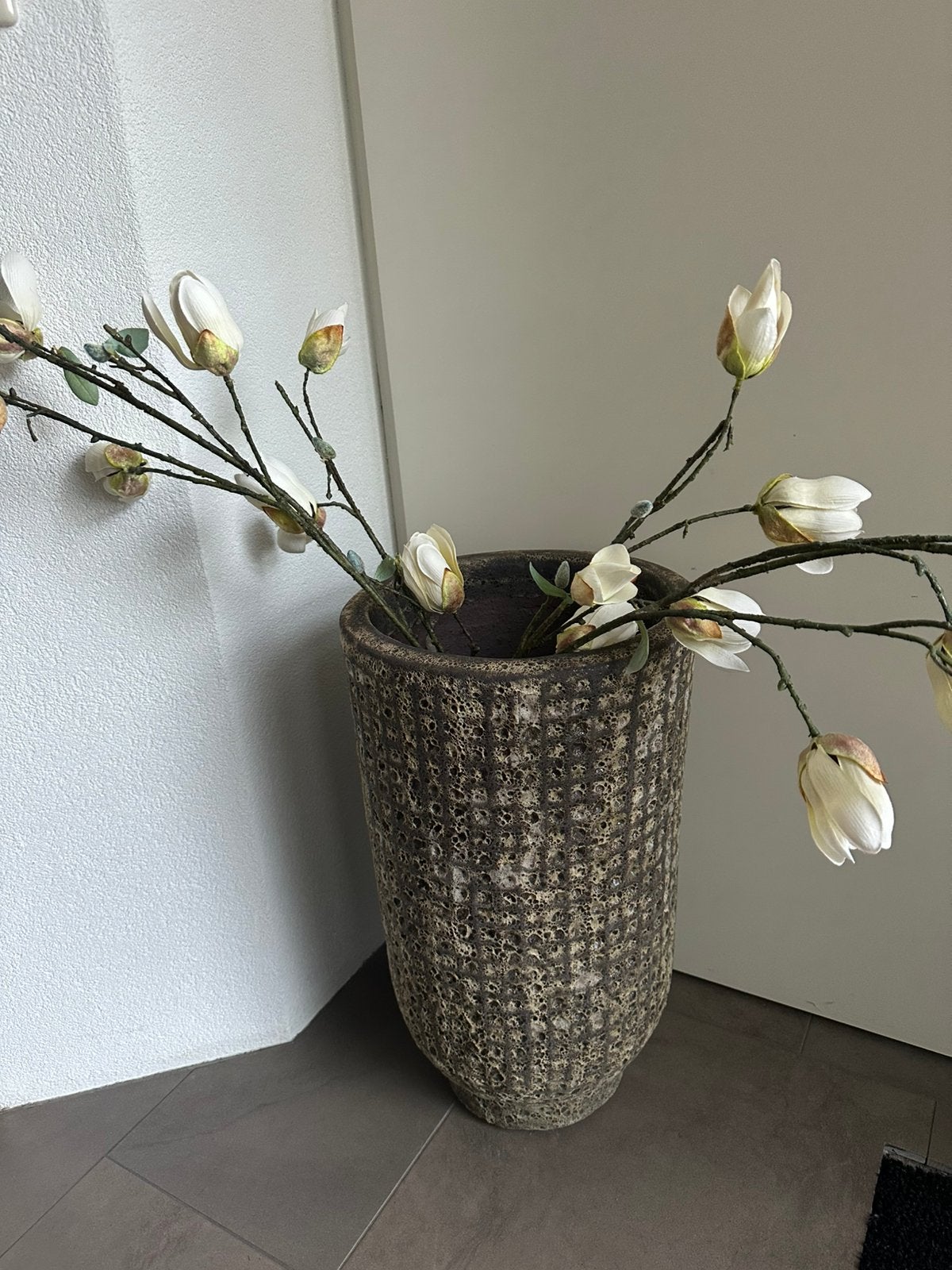 Vaas intratuin, Huis en Inrichting, Woonaccessoires | Vazen, Ophalen, Zo goed als nieuw, Groen