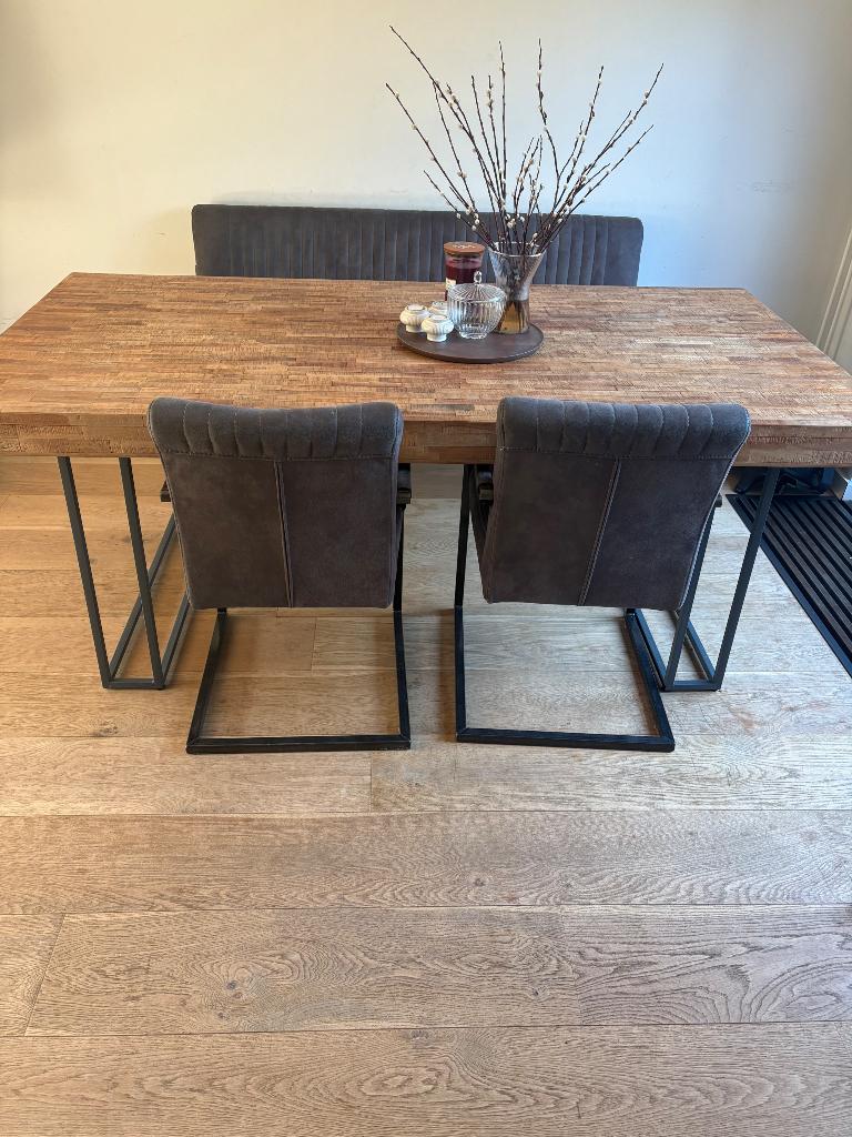 Eethoek set, Ophalen, Gebruikt, Teakhout, 50 tot 100 cm
