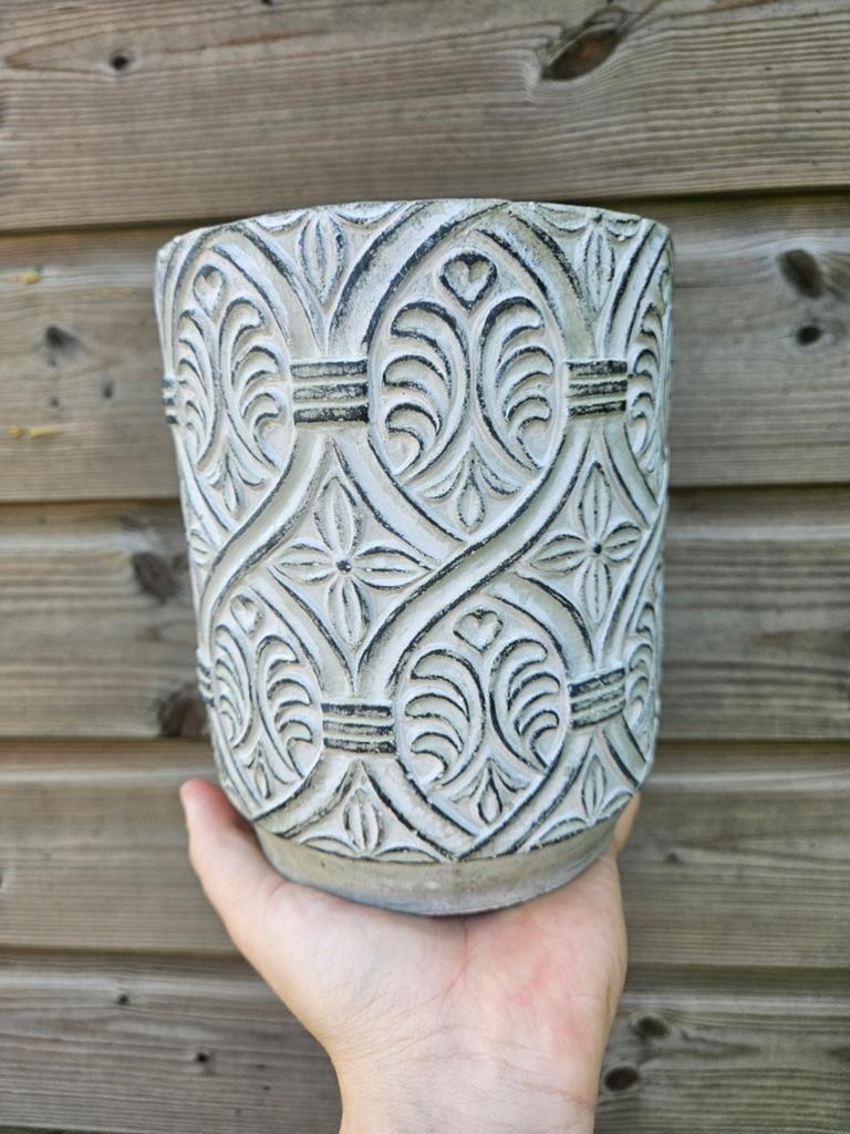 Nieuwe Bloempot Claire & Eef - 14,5x14,5x18cm, Nieuw, Ophalen of Verzenden, Beton, Binnen