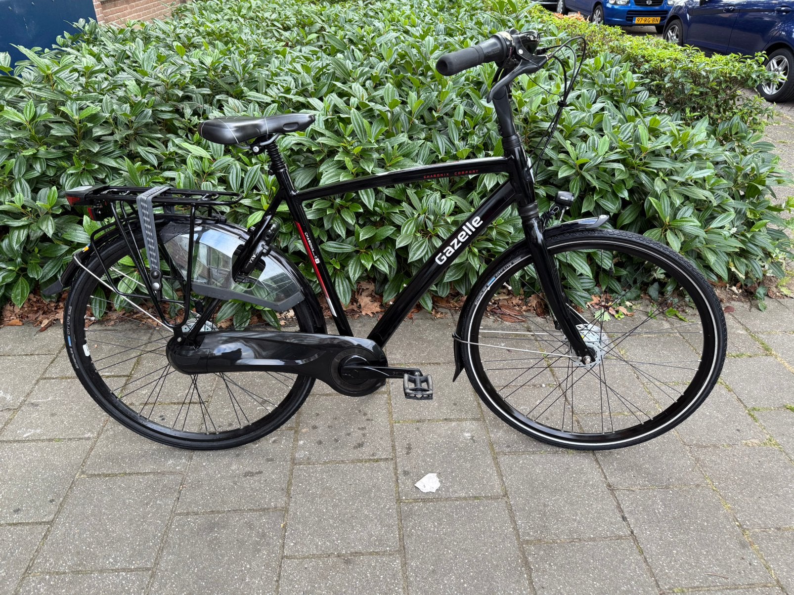Te koop Nette Gazelle Chamonix C8 Herenfiets 57 cm, Ophalen, Minder dan 10 versnellingen, Vering, Zo goed als nieuw