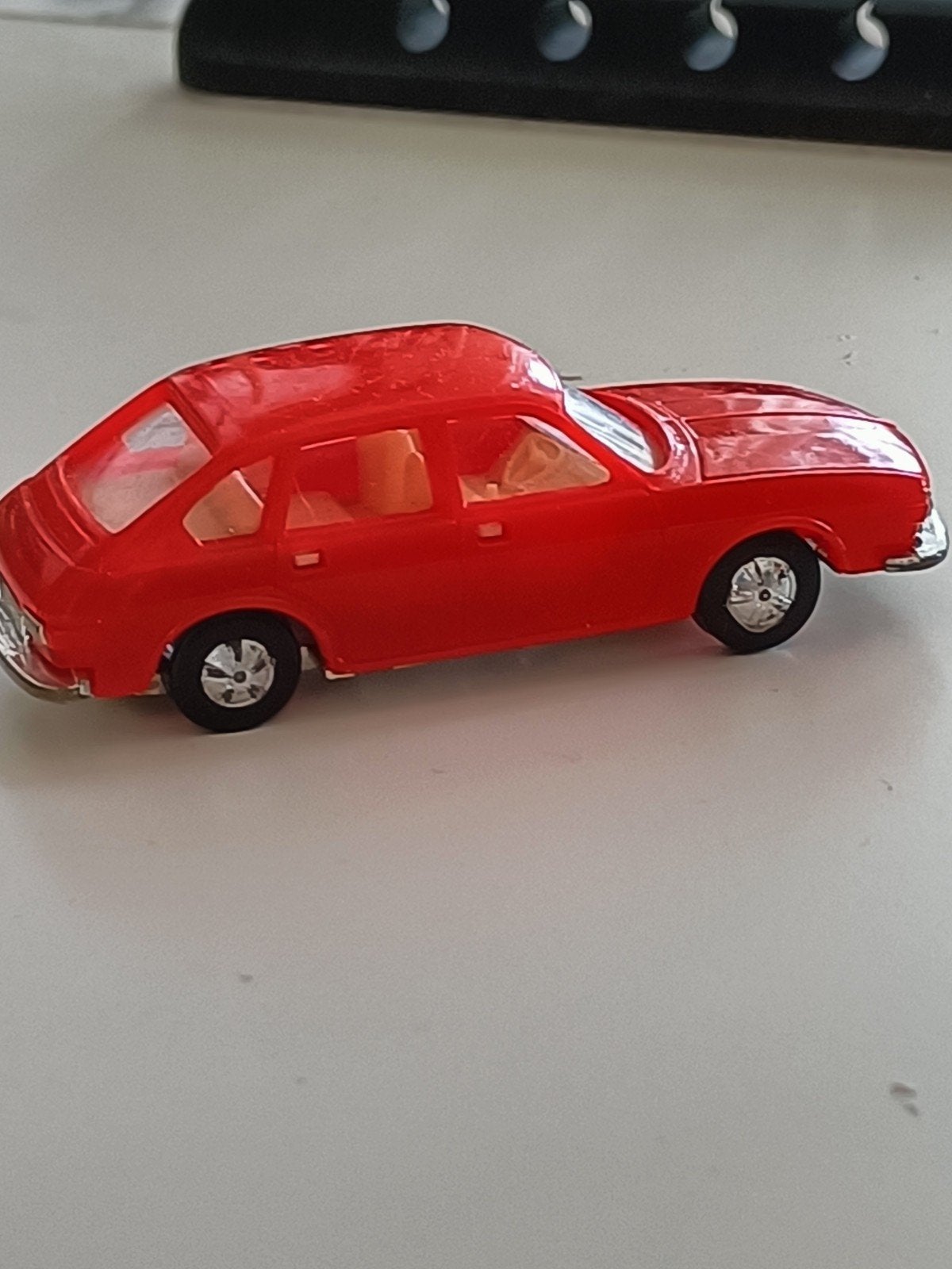 Vintage Stelco VW 412 Speelgoedauto - Rood (W-Germany), Ophalen of Verzenden, Gebruikt