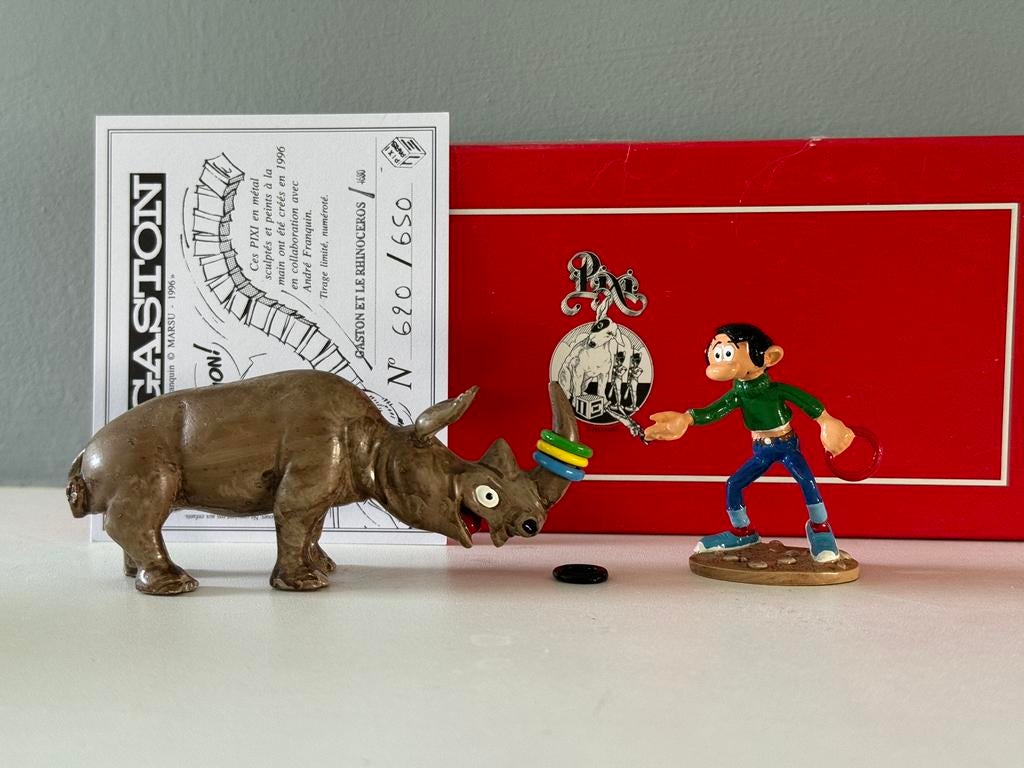 Gaston en de neushoorn Pixi - Franquin, Ophalen of Verzenden, Asterix en Obelix, Zo goed als nieuw, Beeldje of Figuurtje