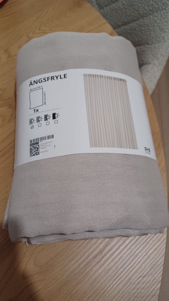 Nieuw! Ikea vitrage gordijn Ängsfryle 300x300cm, Huis en Inrichting, Vitrage, 300 cm, Beige, Nieuw