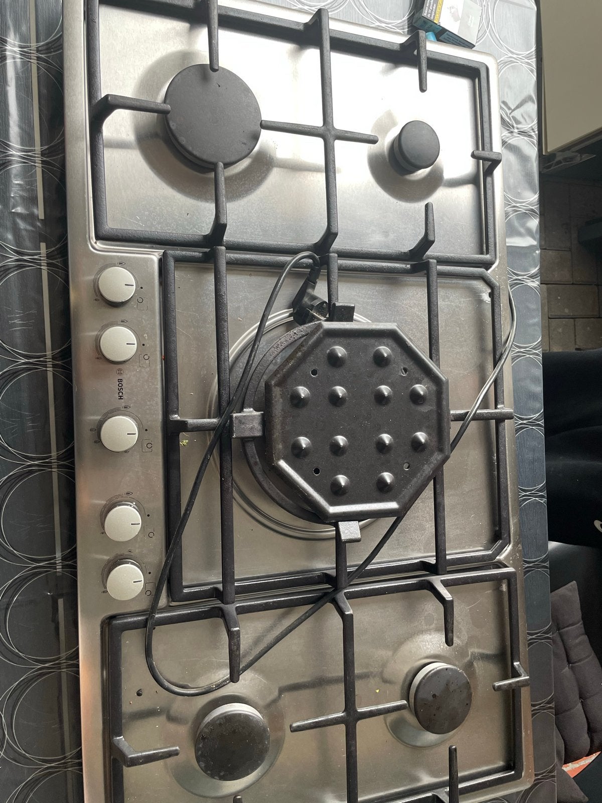 Bosch 5-pits gasfornuis - Gebruikt, Ophalen, Gebruikt, Minder dan 85 cm, 60 cm of meer
