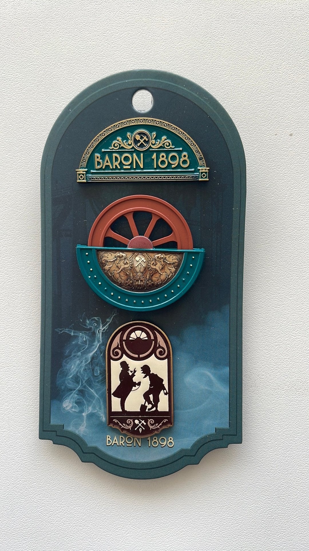 Efteling pin set Baron 1898 EPP 492/493/494 op kaartje, Verzamelen, Ophalen of Verzenden, Nieuw, Button of Speldje