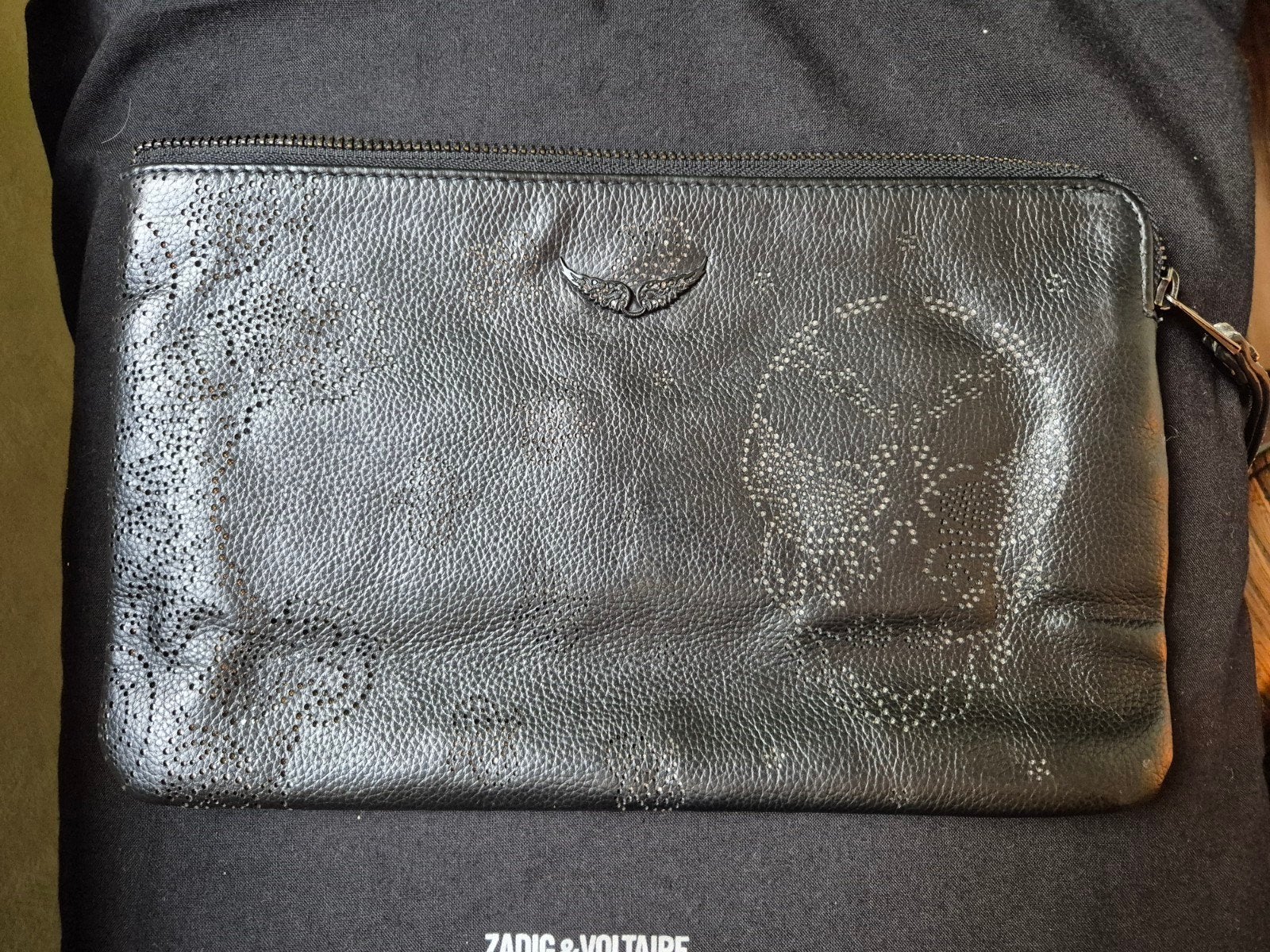 Nieuwe Leren Clutch Zadig&Voltaire - Zwart, Ophalen of Verzenden, Nieuw, Zwart, Avondtasje