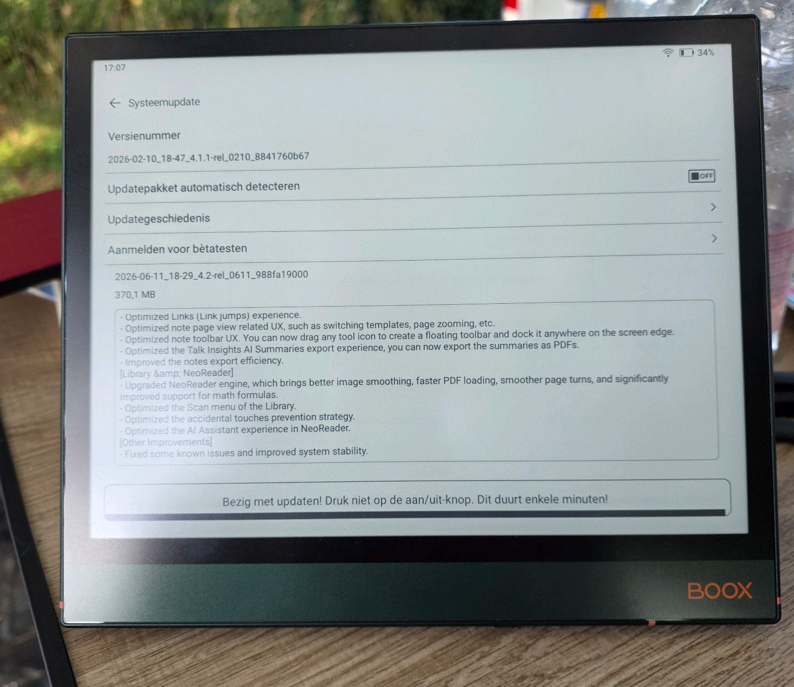 Boox e-reader - Zo goed als nieuw, weinig gebruikt, Computers en Software, E-readers, Boox, Ophalen of Verzenden, 10 inch of meer