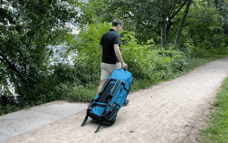 MOAI SUP Board Tas met Wieltjes - Blauw, Ophalen, Nieuw, Kind, Wetsuit