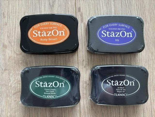 TSUKINEKO Stazon stempelkussens 4 stuks, Ophalen of Verzenden, Nieuw