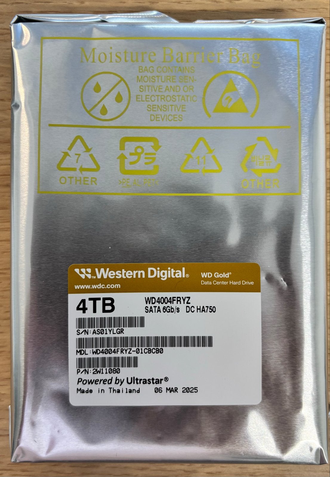 2 x Western Digital WD Gold 4TB SATA HDD - Nieuw in doos, Computers en Software, Harde schijven, Ophalen, Intern, Server, Nieuw