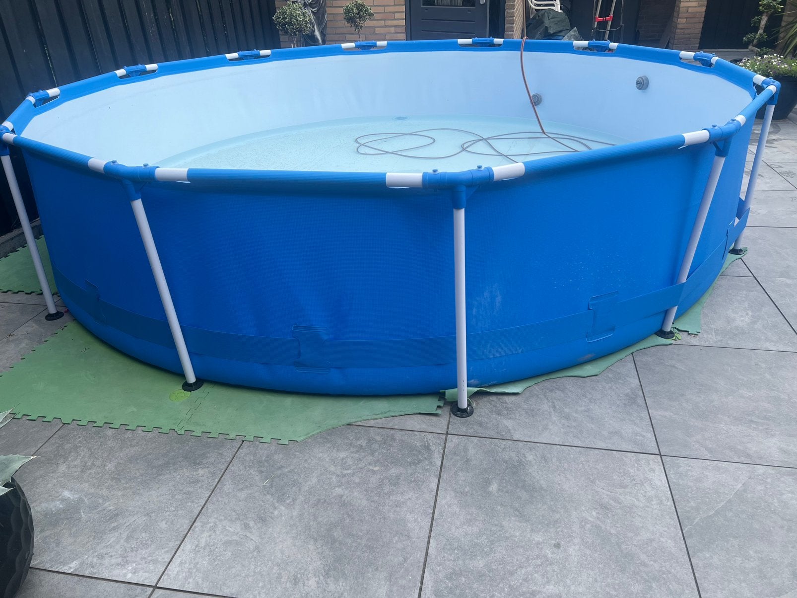 Zwembad 1 keer gebruikt door snede 3.60, Tuin en Terras, Zwembaden, Rond, 300 cm of meer, Zo goed als nieuw, Opzetzwembad