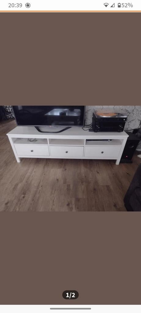 TV televisie meubel Ikea Hemnes, Ophalen, 25 tot 50 cm, 150 tot 200 cm, Minder dan 100 cm