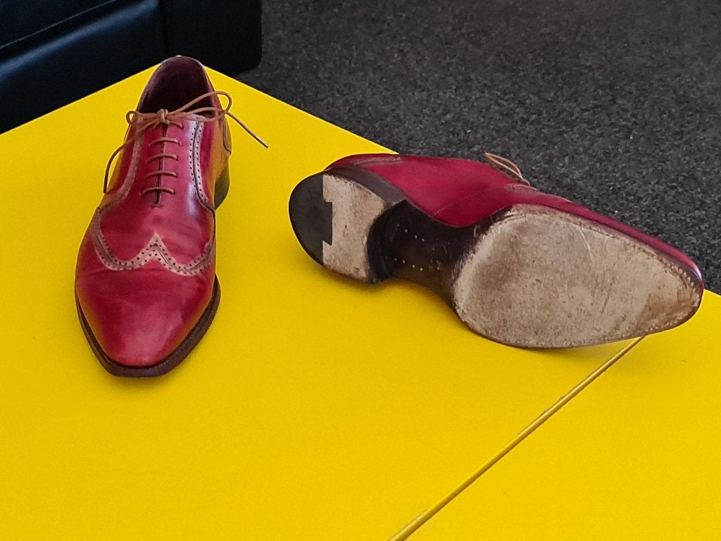 GREVE schoenen met rood kleur maat 42, Ophalen, Overige kleuren, Zo goed als nieuw, Greve