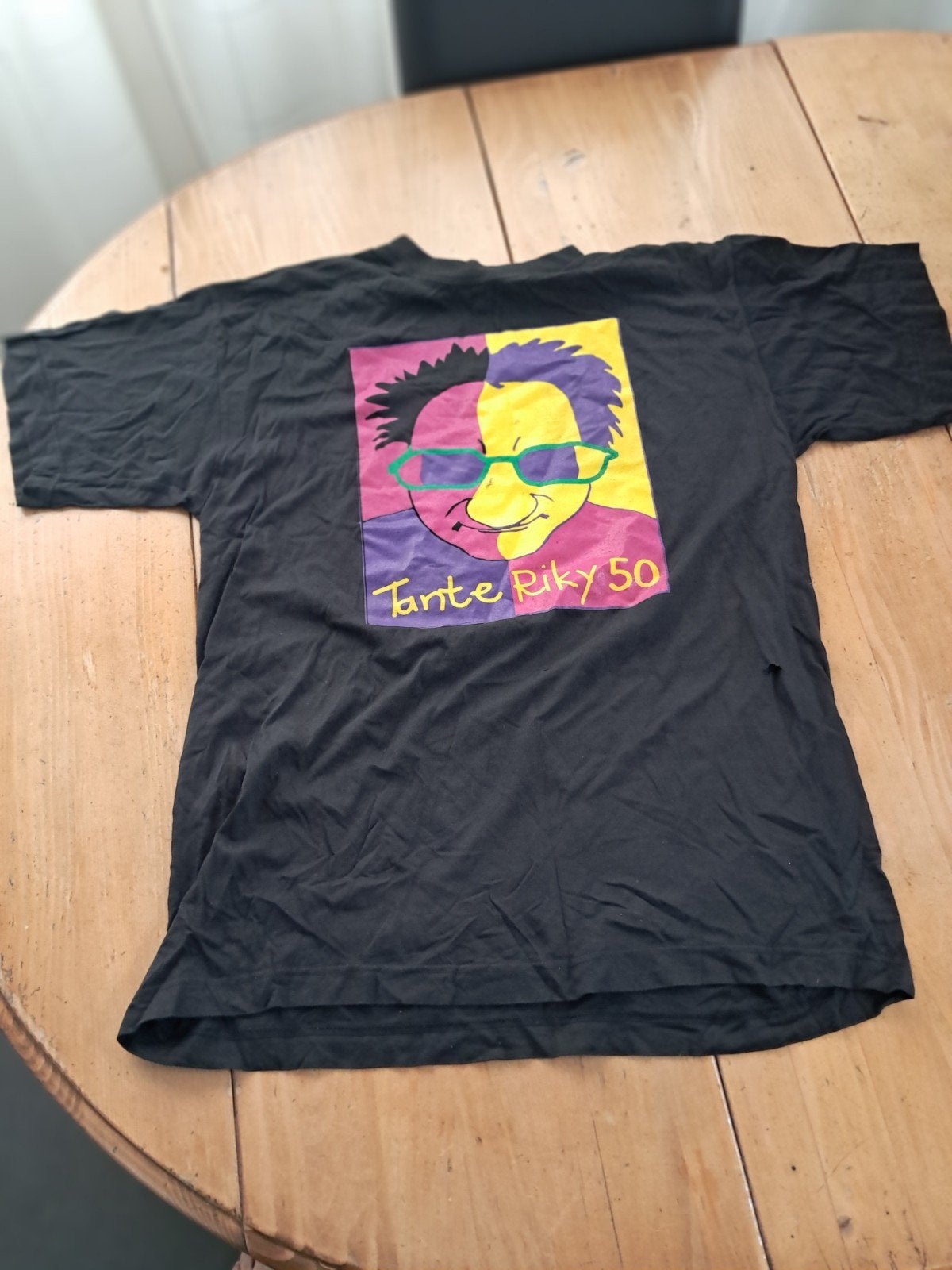 Jovink T Shirt Zwarte Cross Tante Riki maat XL vintage, Ophalen of Verzenden, Overige maten, Zwart