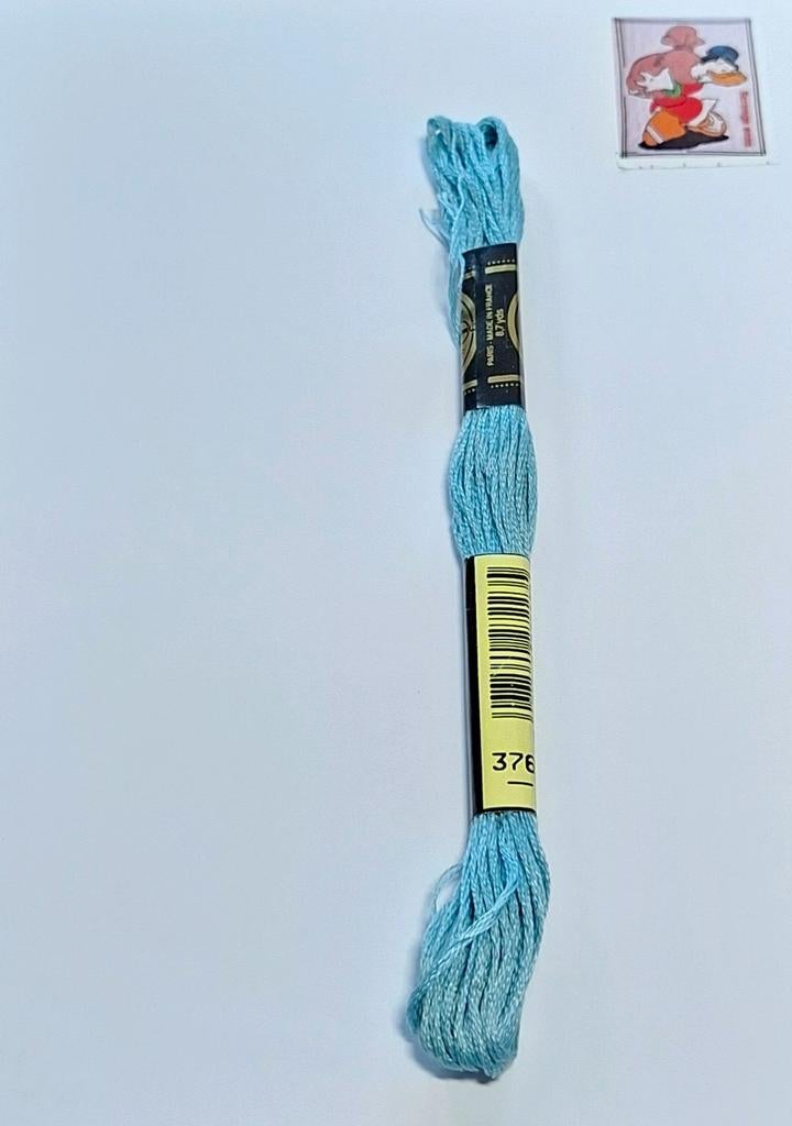 DMC mouline, blauw 3766, 68314 ILLZACH, Ophalen of Verzenden, Borduurgaren of Zijde, DMC