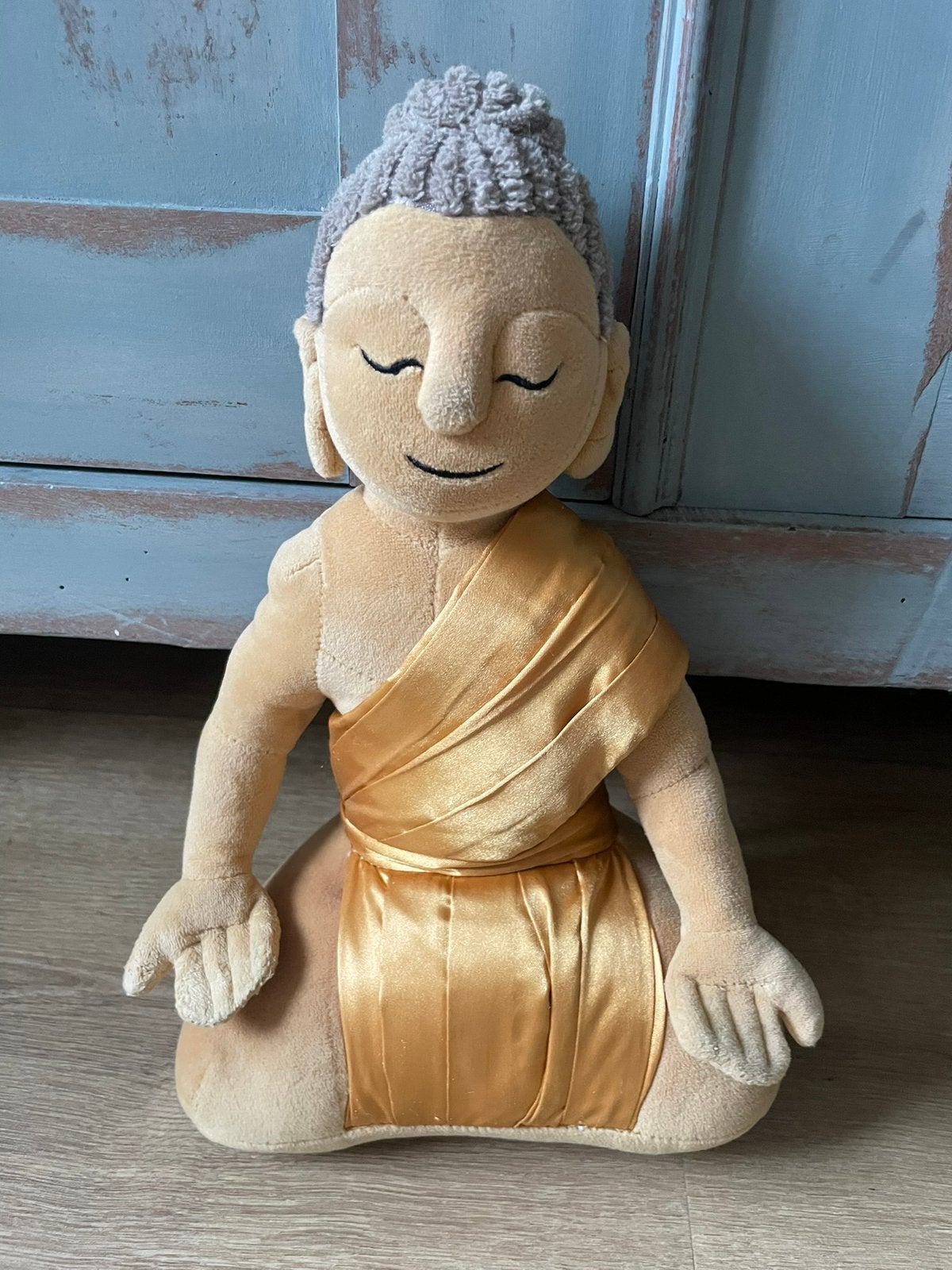 My first buddha knuffel boeddha pluche met geluid, Ophalen of Verzenden, Zo goed als nieuw