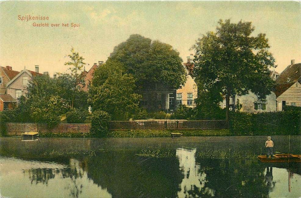 304-086-029 Spijkenisse Gezicht over het Spui, Verzamelen, Verzenden, Voor 1920, Zuid-Holland