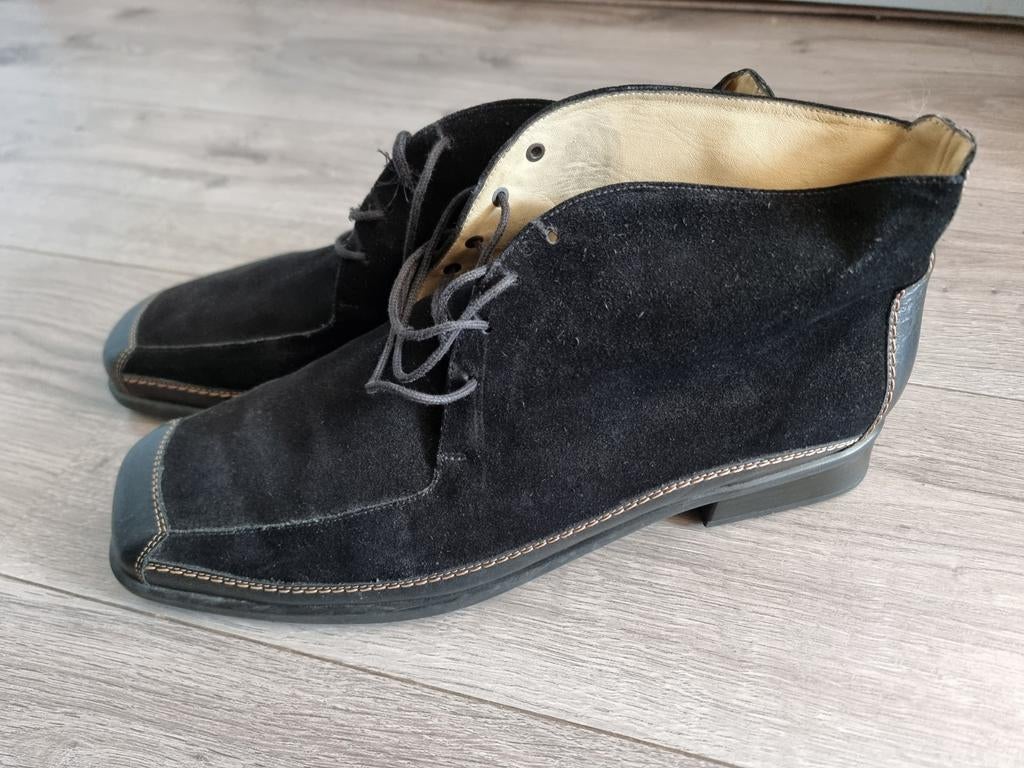 Zwart leren Durea Greenway boots, maat 43½ (GB4), Ophalen of Verzenden, Zo goed als nieuw, Zwart, Boots