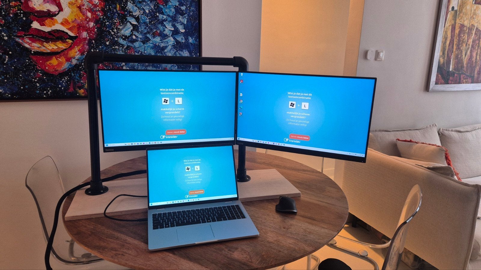 Thuiswerk station met twee schermen, Ophalen, IPS, Zo goed als nieuw, Quad HD (2K)
