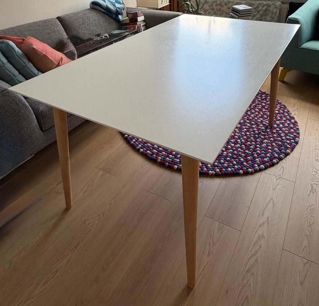 RUIJCH RETRO NORDIC TAFEL 160 X 90 cm, Ophalen, Gebruikt, 50 tot 100 cm, Vijf personen of meer