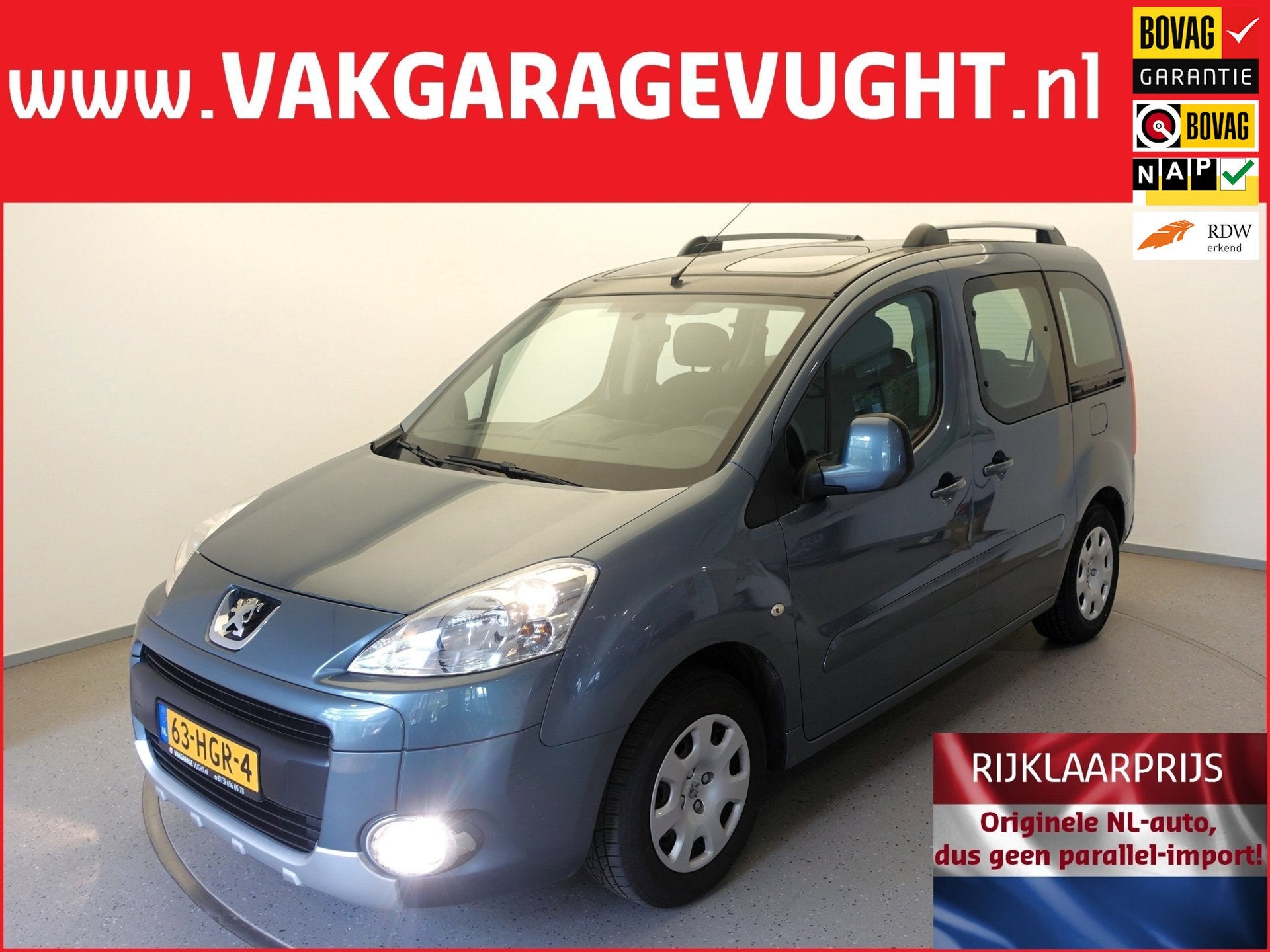 Peugeot Partner Tepee 1.6i-16V 109pk 55dkm! "Outdoor" 5-drs., 12 maanden, Stof, 4 cilinders, Origineel Nederlands
