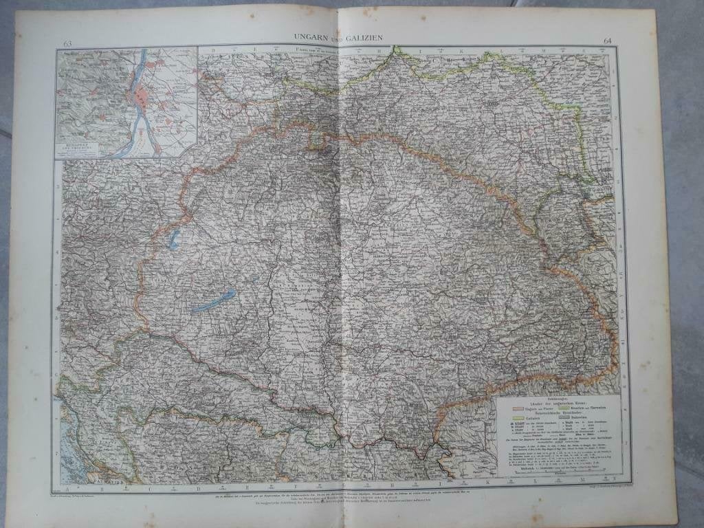 63-64/ Ungarn & Galizien + Budpapest. Litho uit 1899, Ophalen of Verzenden