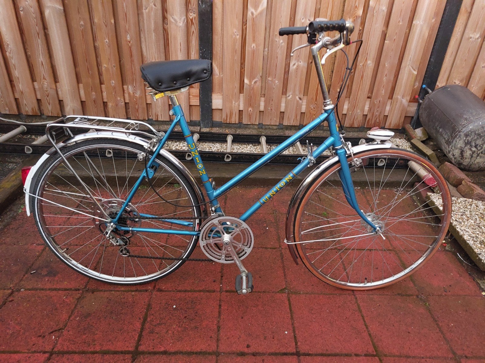 oldtimer union dames sportfiets, 28 inch, Gebruikt, 10 tot 15 versnellingen, Velgrem