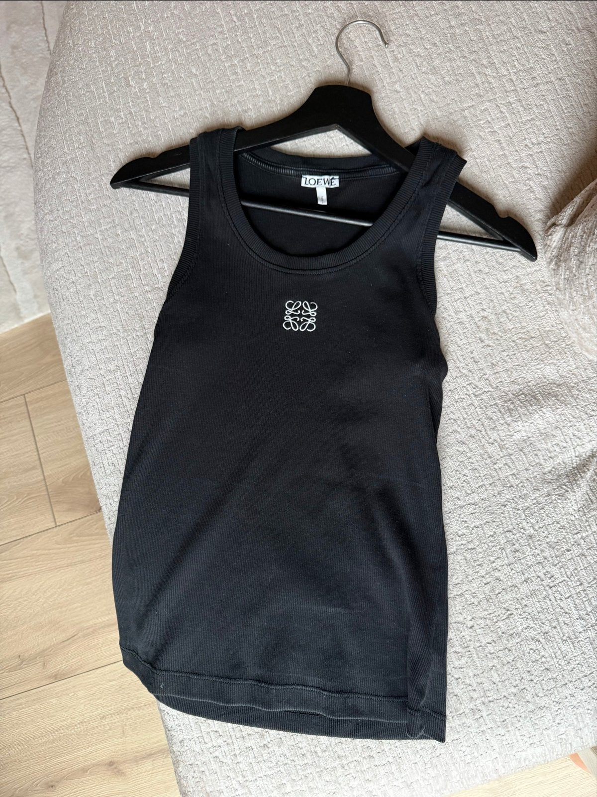 Loewe Anagram Tanktop Zwart, Kleding | Dames, Zwart, Ophalen of Verzenden, Zo goed als nieuw, Maat 36 (S)