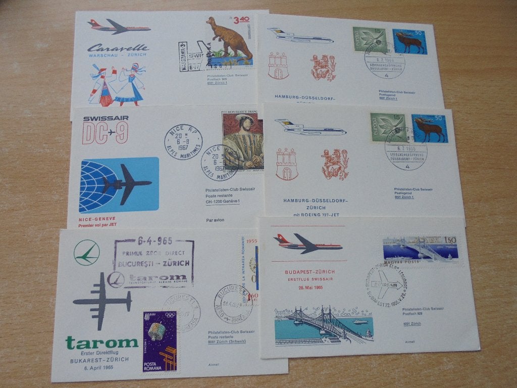 First Flights.  leuke rest partij, met dubbel, div landen, Ophalen of Verzenden, Buitenland