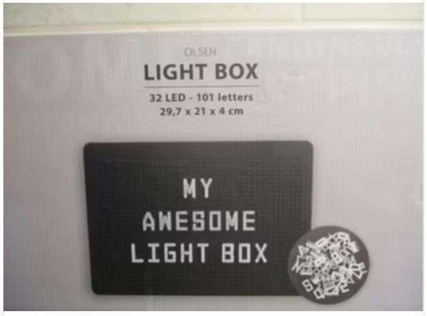 LICHTBOX met LED en 101 LETTERS NIEUW in doos, Verzenden, Nieuw