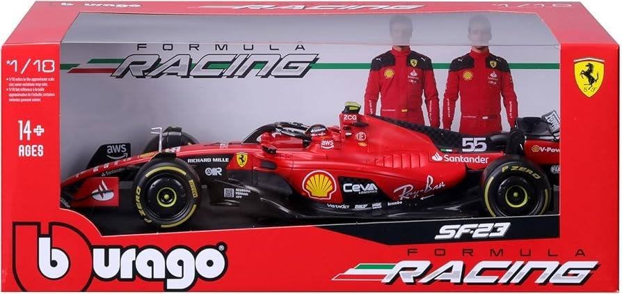 Ferrari SF23 F1 2023 Carlos Sainz 1:18 Bburago NIEUW !!, Ophalen of Verzenden, Nieuw, Auto, Bburago