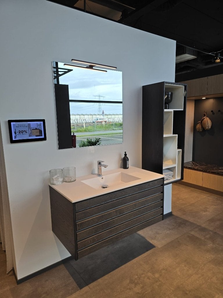 Kvik badmeubel Cima Dark Oak  showroommodel, Ophalen, Kvik, 100 tot 150 cm, 100 tot 150 cm