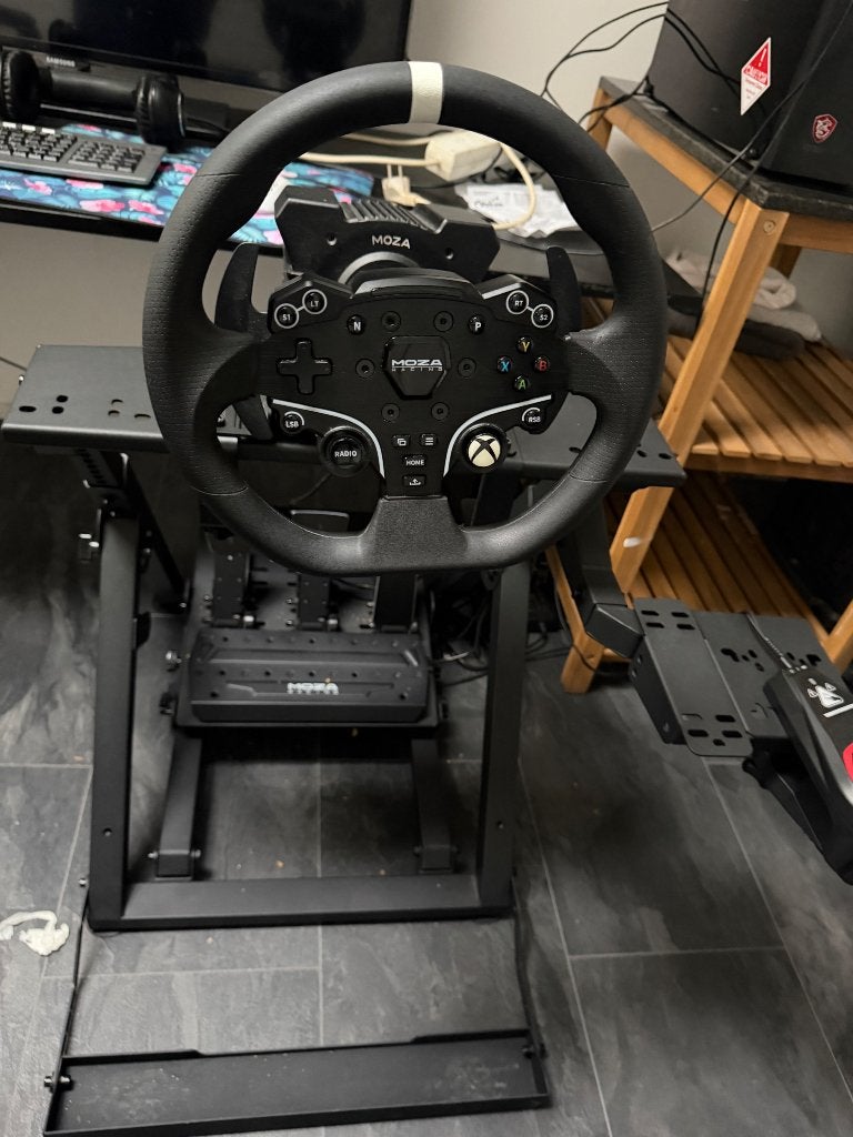 Moza R12 V2 Racing Set met Thrustmaster Shifter, Spelcomputers en Games, Ophalen, Racestuur, Zo goed als nieuw, PC