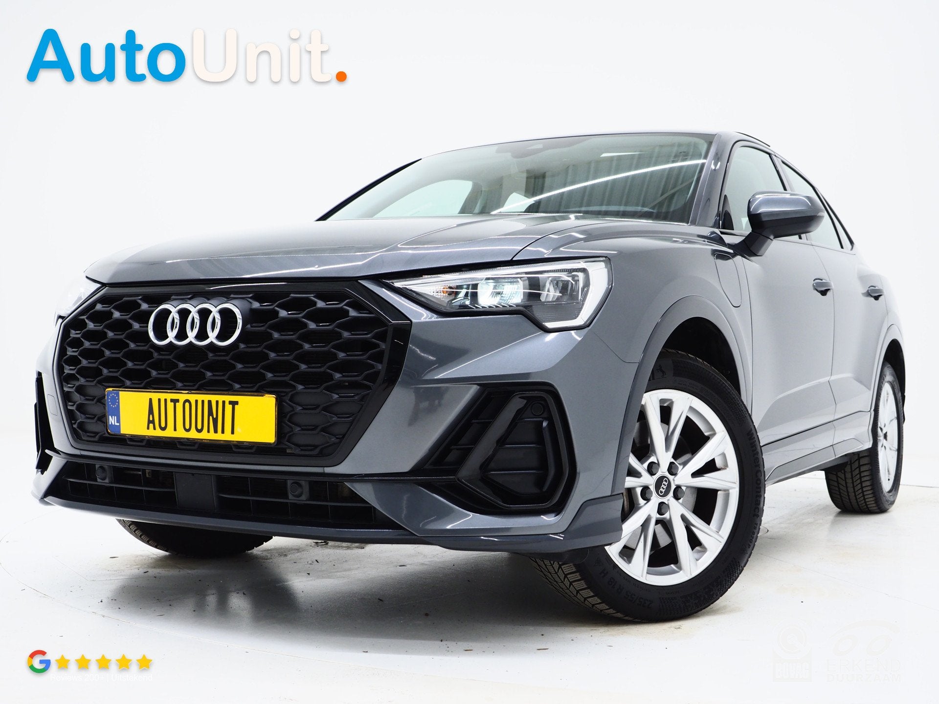 Audi Q3 Sportback 45 TFSI e Edition Full Black | Panoramadak, Gebruikt, Zwart, Hybride Elektrisch/Benzine, Zilver of Grijs