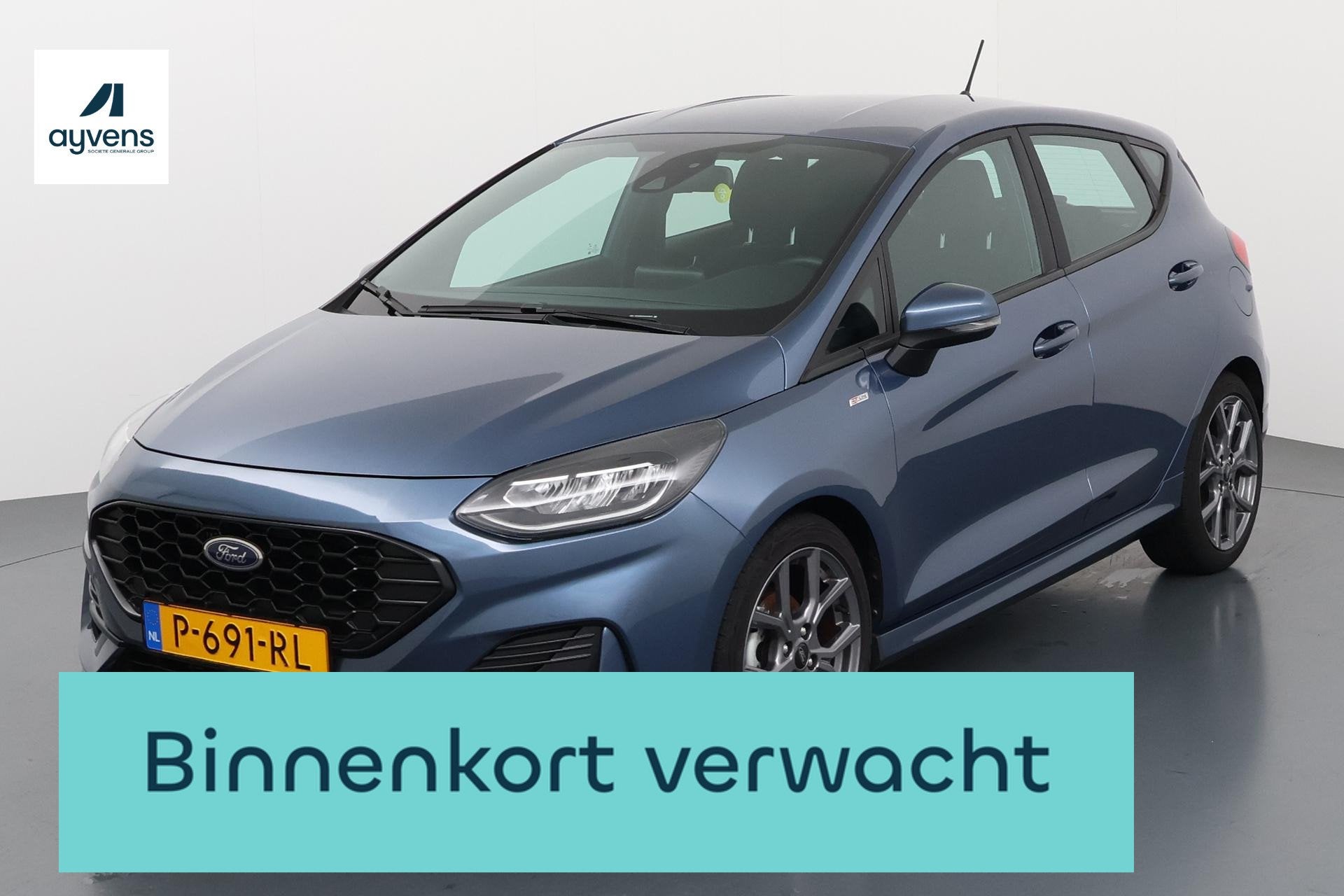 Ford Fiesta 1.0 EcoBoost Hybrid ST-Line Compact, wendbaar en, Auto's, Voorwielaandrijving, Gebruikt, Blauw, 49 €/maand