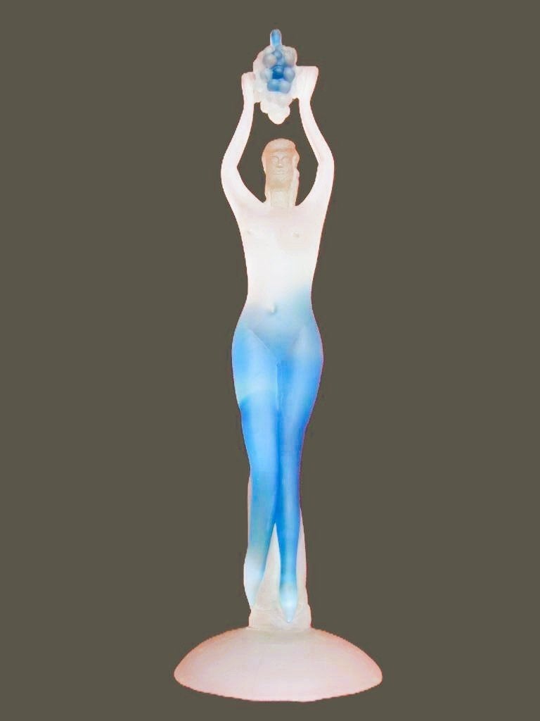 Murano BLUE Erotic Lady Figure Antique Venetian TALL, Ophalen