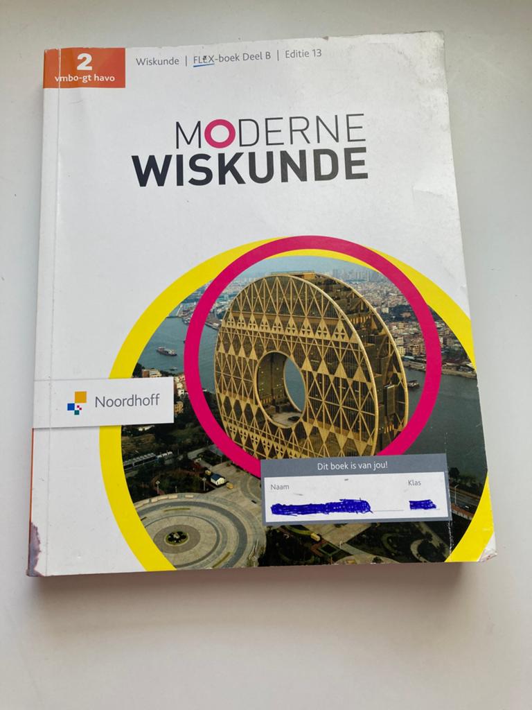 Moderne Wiskunde ed 13.0 vmbo-gt/havo 2 FLEX boek b, Ophalen of Verzenden, Gelezen, VMBO, Wiskunde A